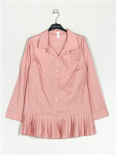 Pleated shirt rosa