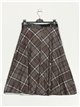 Printed skirt with belt negro-marron