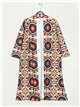 Printed flowing blazer marron