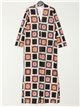 Maxi printed flowing dress beis