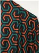 Printed flowing blazer verde-abeto