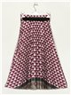 Pleated printed skirt buganvilla