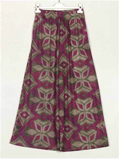 Printed palazzo trousers buganvilla