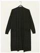 Maxi knit cardigan with pockets negro