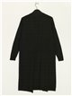 Maxi knit cardigan with pockets negro