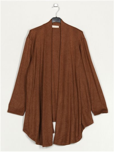 Premium knit cardigan marron