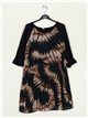 Pleated printed dress marino