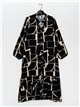 Printed shirt dress negro