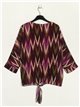 Blusa amplia zig-zag gasa purpura