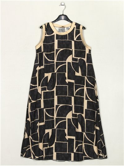 Printed dress gris