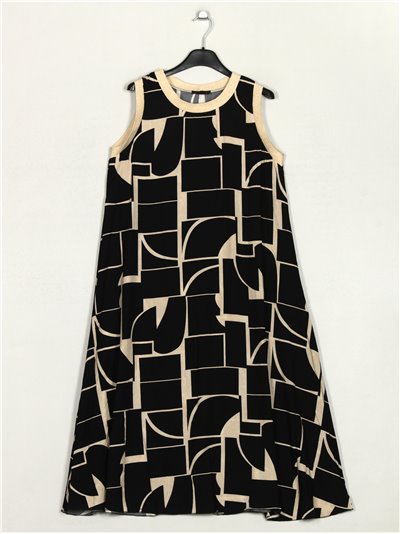 Printed dress negro