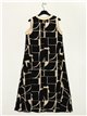 Printed dress negro