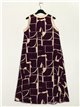 Printed dress purpura