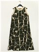 Printed dress verde-militar