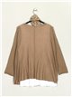 Jersey talla grande pañuelo + top camel