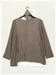 Jersey talla grande pañuelo + top taupe