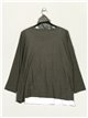 Jersey talla grande pañuelo + top verde-militar