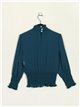 Gathered blouse teal