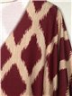 Plus size sweater with rhombuses vino