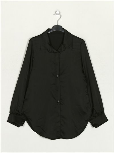 Satin shirt negro