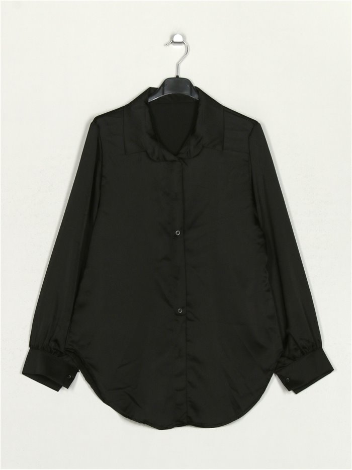 Satin shirt negro