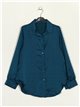 Satin shirt teal