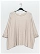 Plus size soft sweater beis