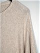 Plus size soft sweater beis