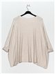 Plus size soft sweater beis