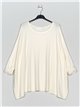 Plus size soft sweater blanco