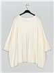 Plus size soft sweater blanco