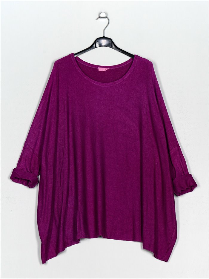 Plus size soft sweater buganvilla