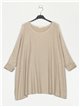 Plus size soft sweater camel