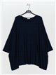 Plus size soft sweater marino