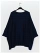 Plus size soft sweater marino