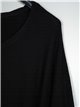 Plus size soft sweater negro