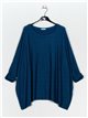 Plus size soft sweater teal