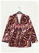 Plus size printed blouse buganvilla