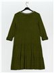 Metallic thread knit dress verde-pistacho