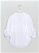 Blusa cuello pico blanco