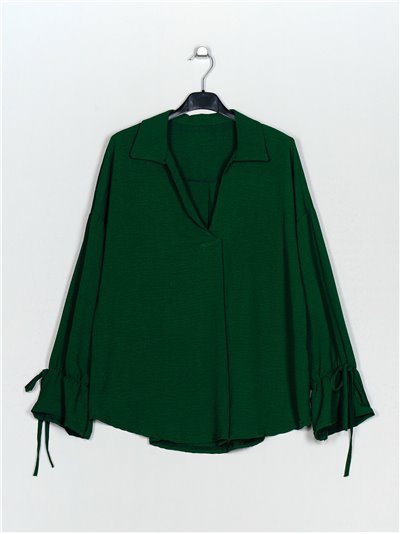 Oversize blouse verde-botella