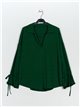 Blusa amplia verde-botella