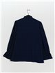 Oversize blouse with ruffles marino