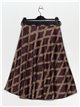 Printed skirt with belt malva