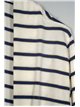 Plus size striped cardigan azul-vaquero