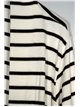 Plus size striped cardigan negro