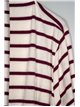 Plus size striped cardigan purpura