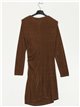 Gathered dress marron