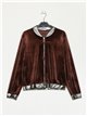 Velvet bomber jacket marron