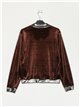 Velvet bomber jacket marron